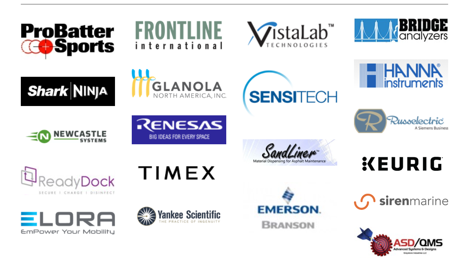 Client and partner logos associated with Endeavor Consulting Group work