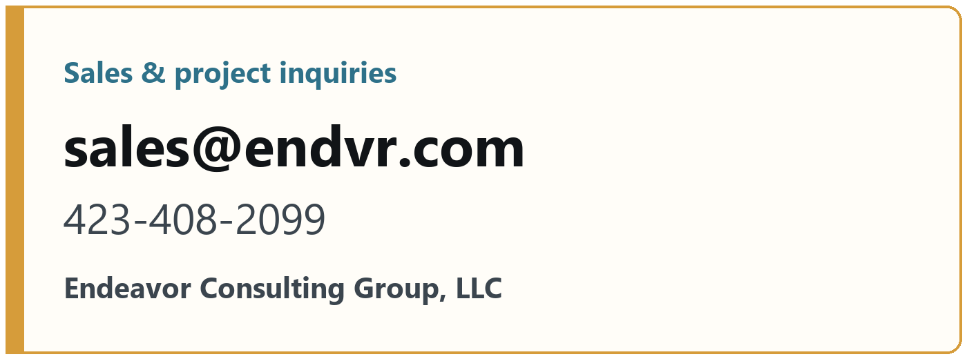 Endeavor Consulting Group contact information